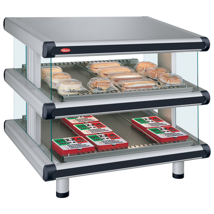 Efficient hot food display counter concept food warmer hot case